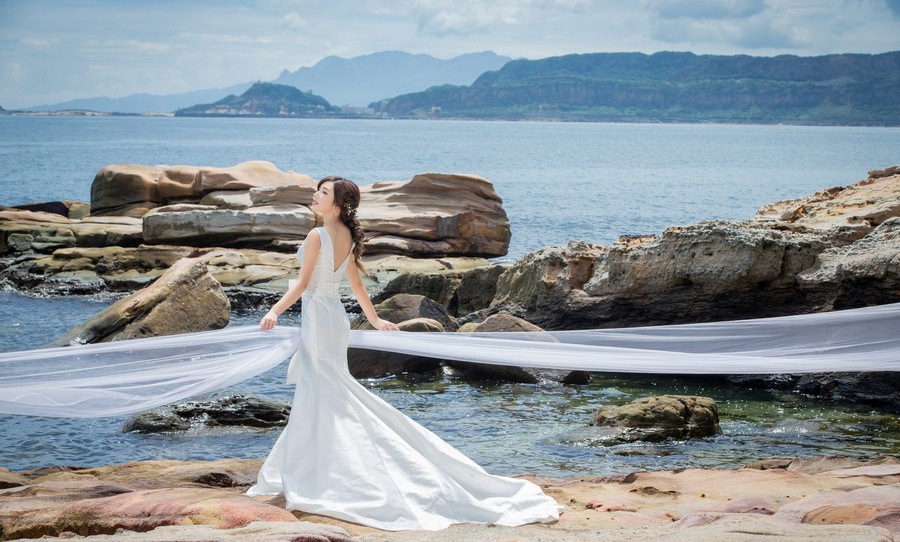 婚紗照 風格,婚紗攝影 推薦,海景北海岸婚紗